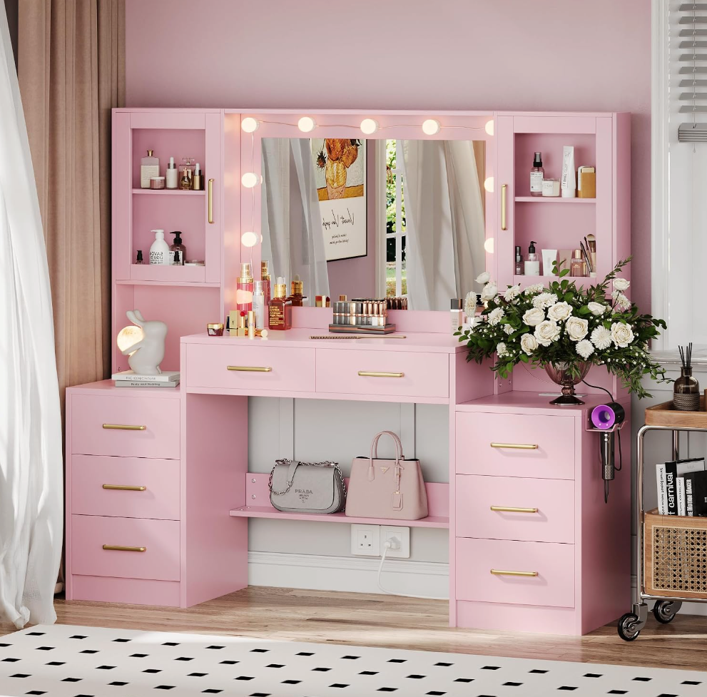 Rosalie™ Deluxe Hollywood Vanity with Lighted Mirror