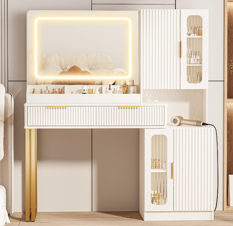 The Seraphina™ Luxe Vanity with LED Mirror