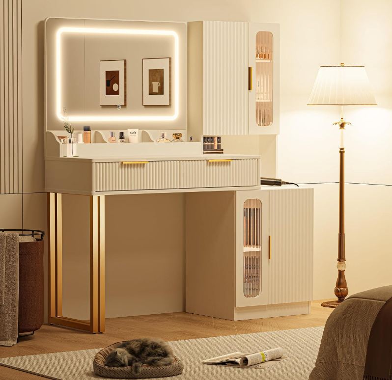 The Seraphina™ Luxe Vanity with LED Mirror
