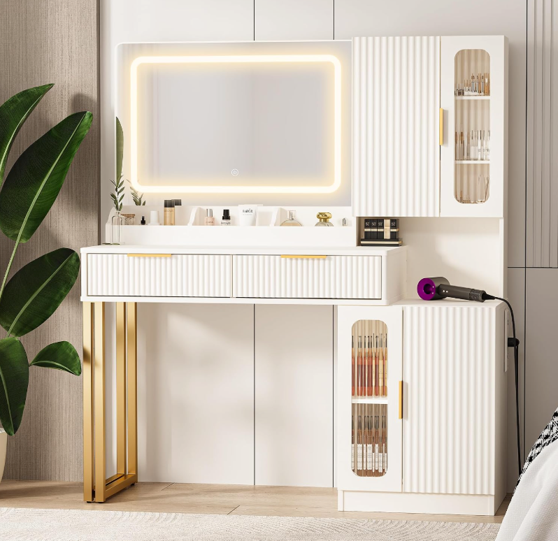 The Seraphina™ Luxe Vanity with LED Mirror