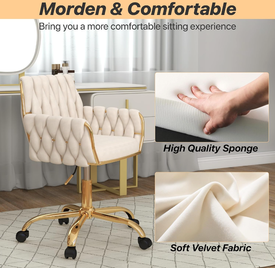 The Giselle™ Luxe Velvet Vanity Chair