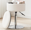 The Mila™ Adjustable Swivel Vanity Stool with Hidden Storage