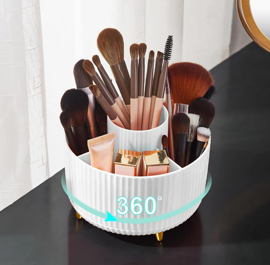 The Daisy™ 360° Rotating Makeup Brush Organizer