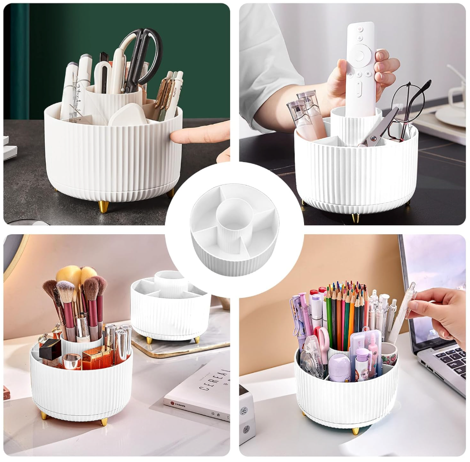 The Daisy™ 360° Rotating Makeup Brush Organizer