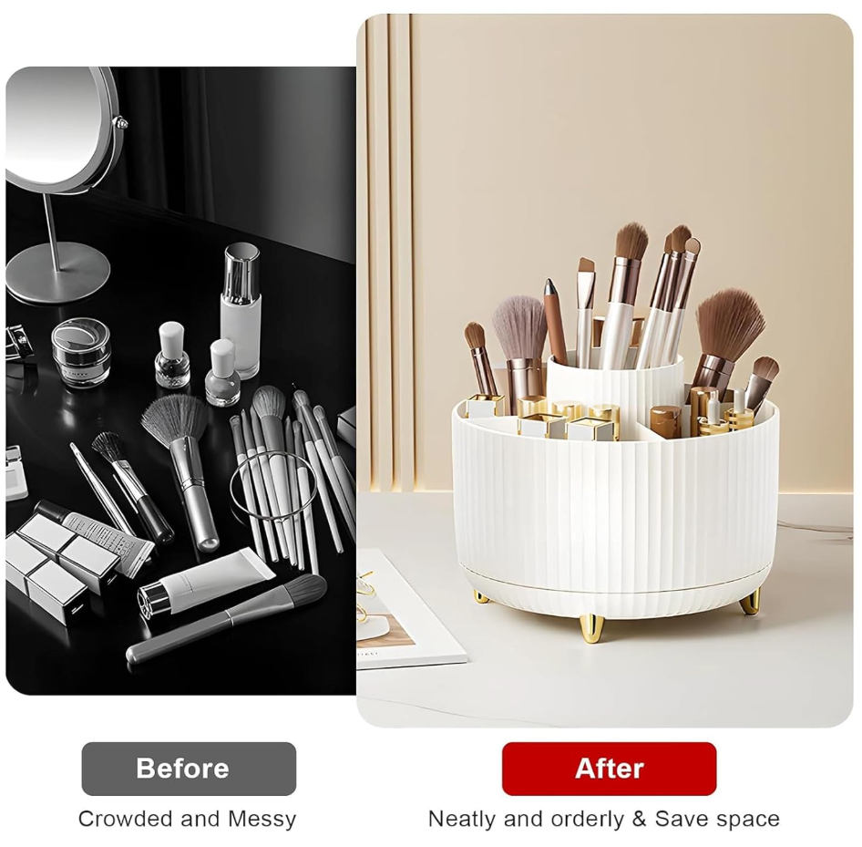 The Daisy™ 360° Rotating Makeup Brush Organizer