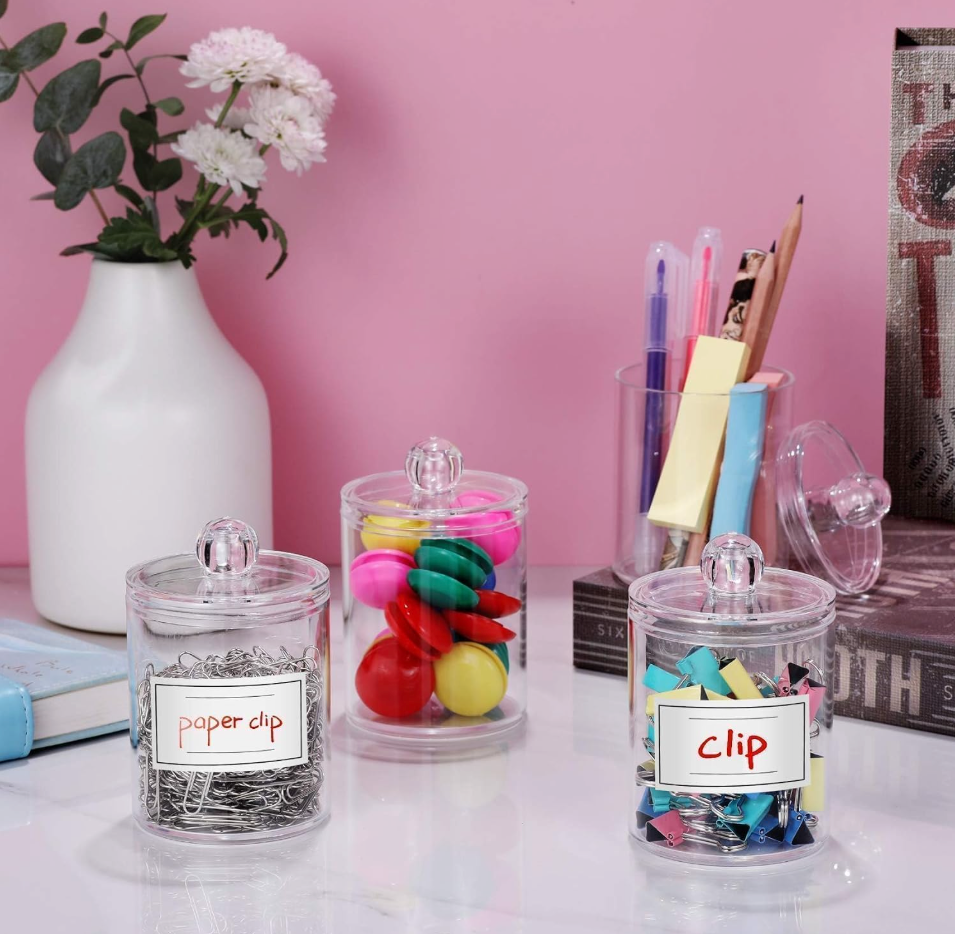 The Clara™ Clear Acrylic Vanity Organizer Set — 4 Pieces