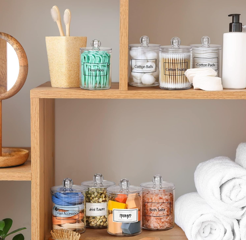 The Clara™ Clear Acrylic Vanity Organizer Set — 4 Pieces