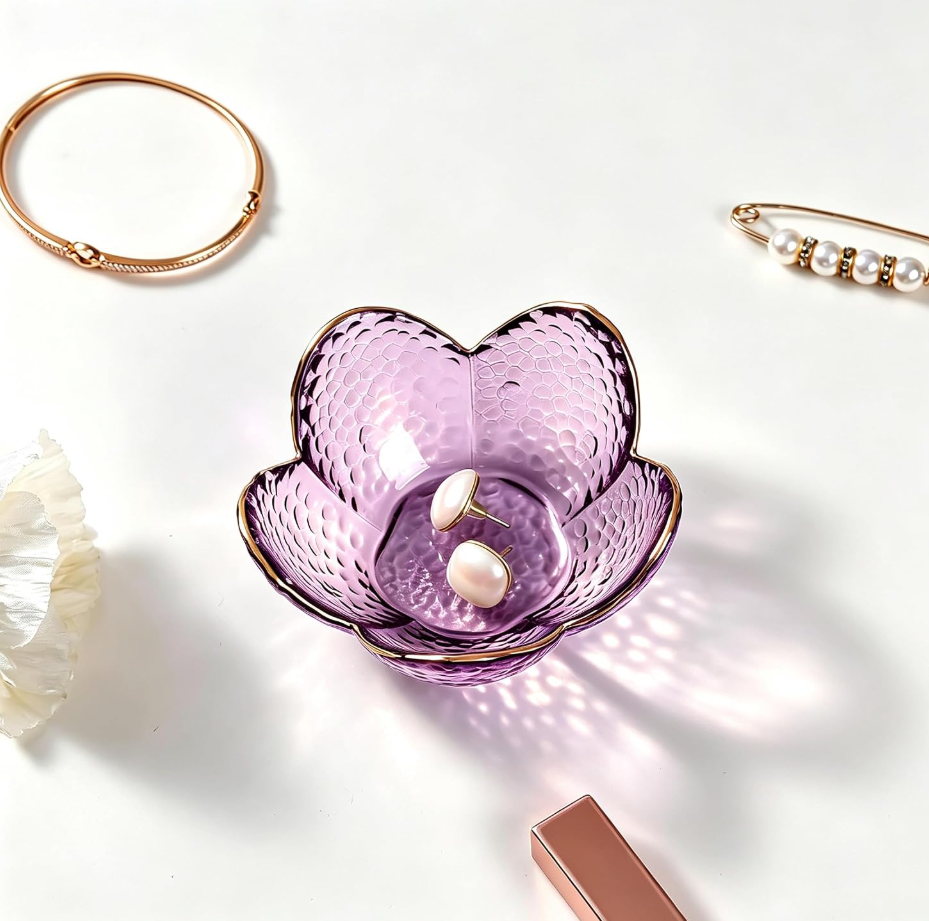 The Fleur™ Glass Flower Jewelry Dish