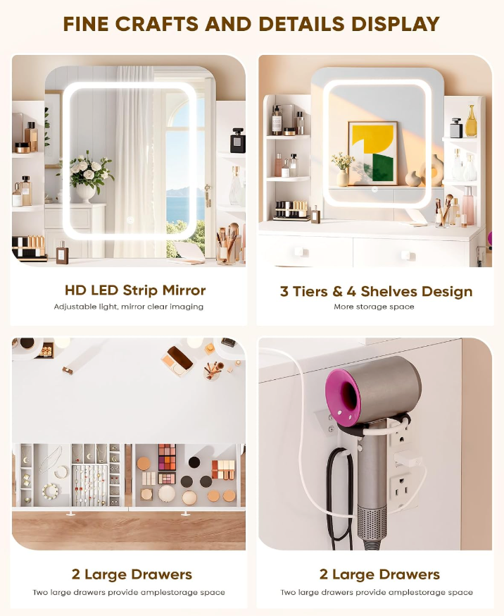 The Celeste™ Glow Vanity with LED Mirror