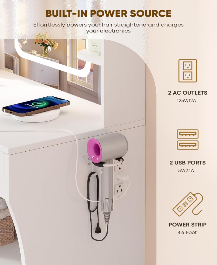 The Celeste™ Glow Vanity with LED Mirror